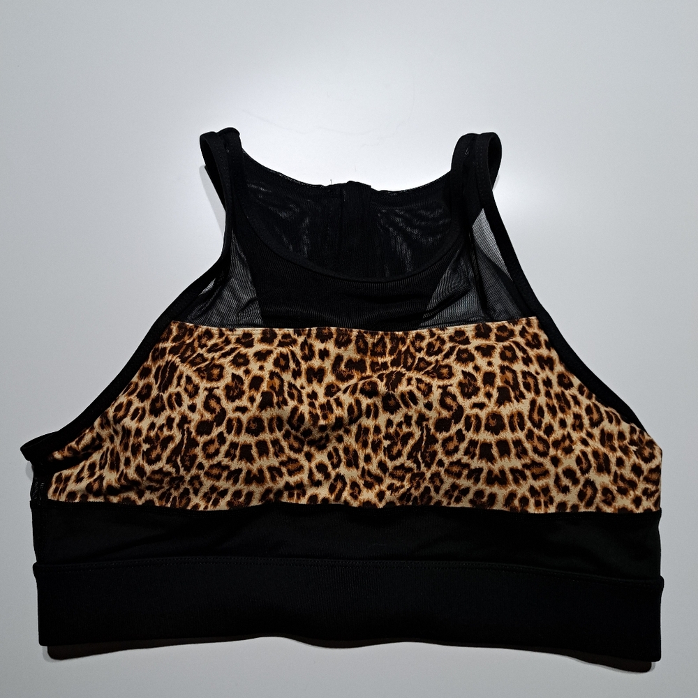 ZYIA Leopard Print Women's Sports Bra Xl Activewear